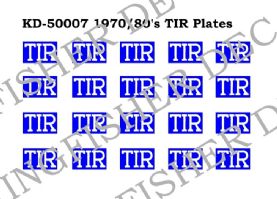 1970/80's TIR plates